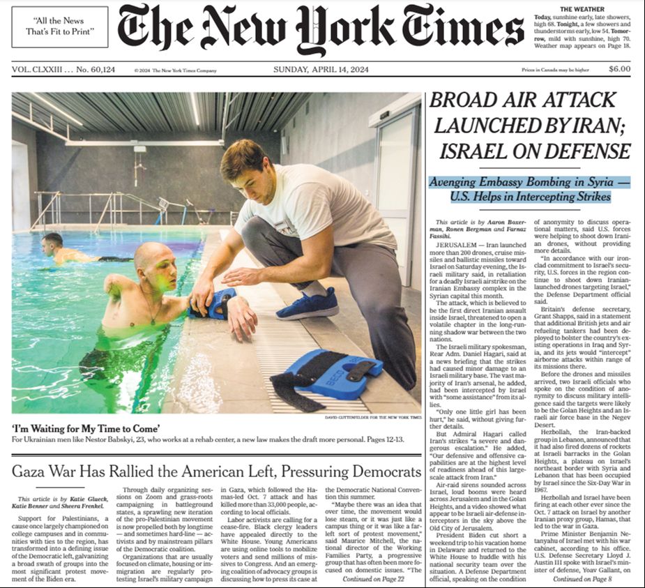 İran'ın İsrail saldırıları dış basın manşetlerinde - 1. Resim