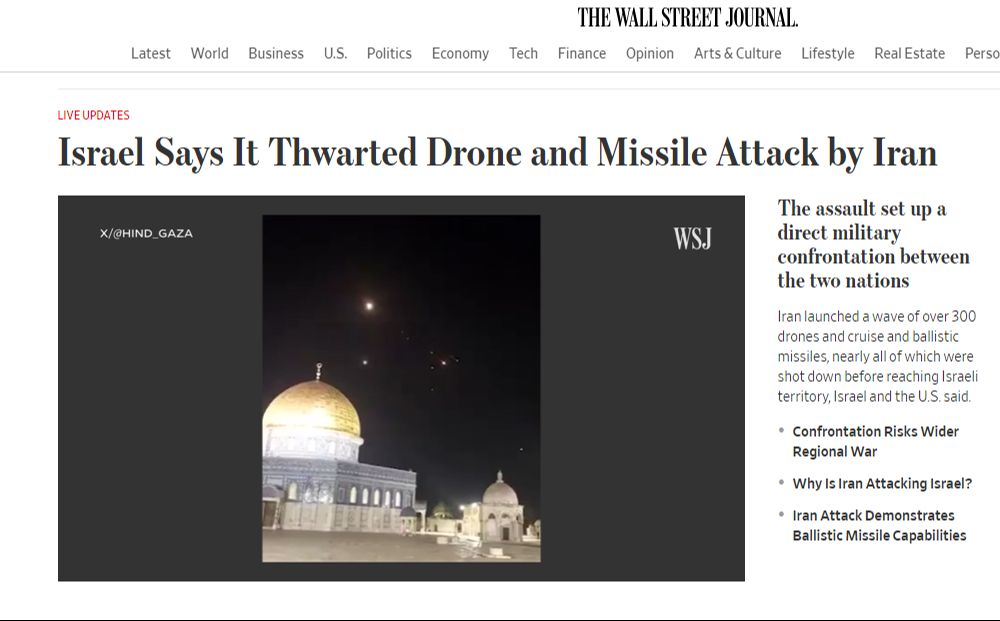 İran'ın İsrail saldırıları dış basın manşetlerinde - 2. Resim