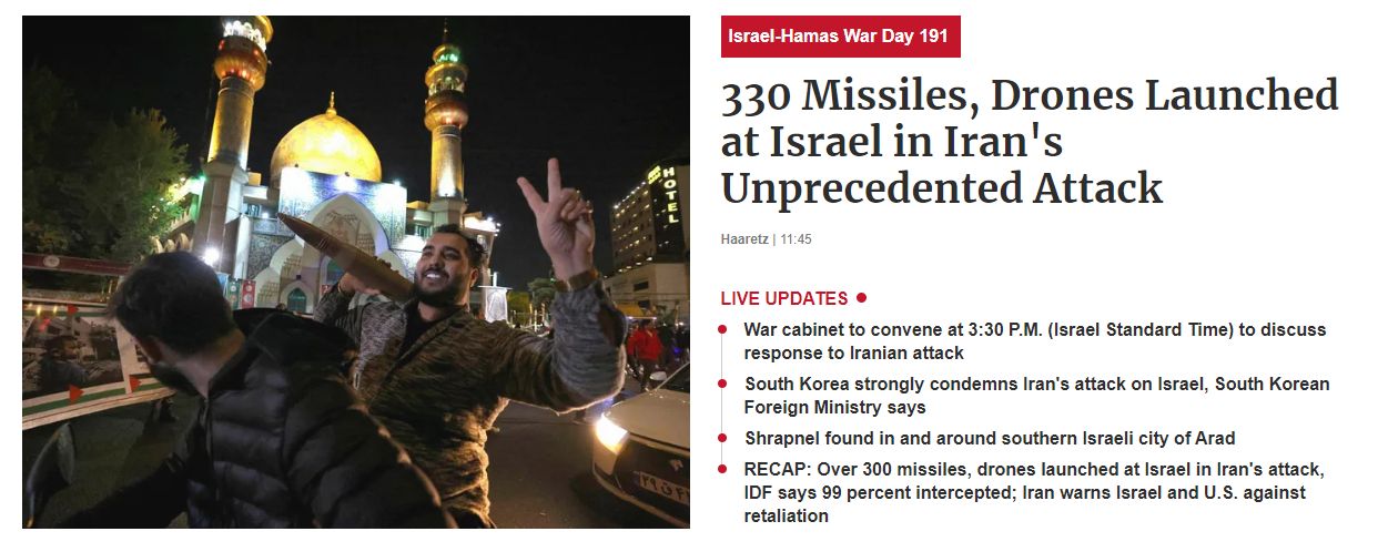 İran'ın İsrail saldırıları dış basın manşetlerinde - 5. Resim