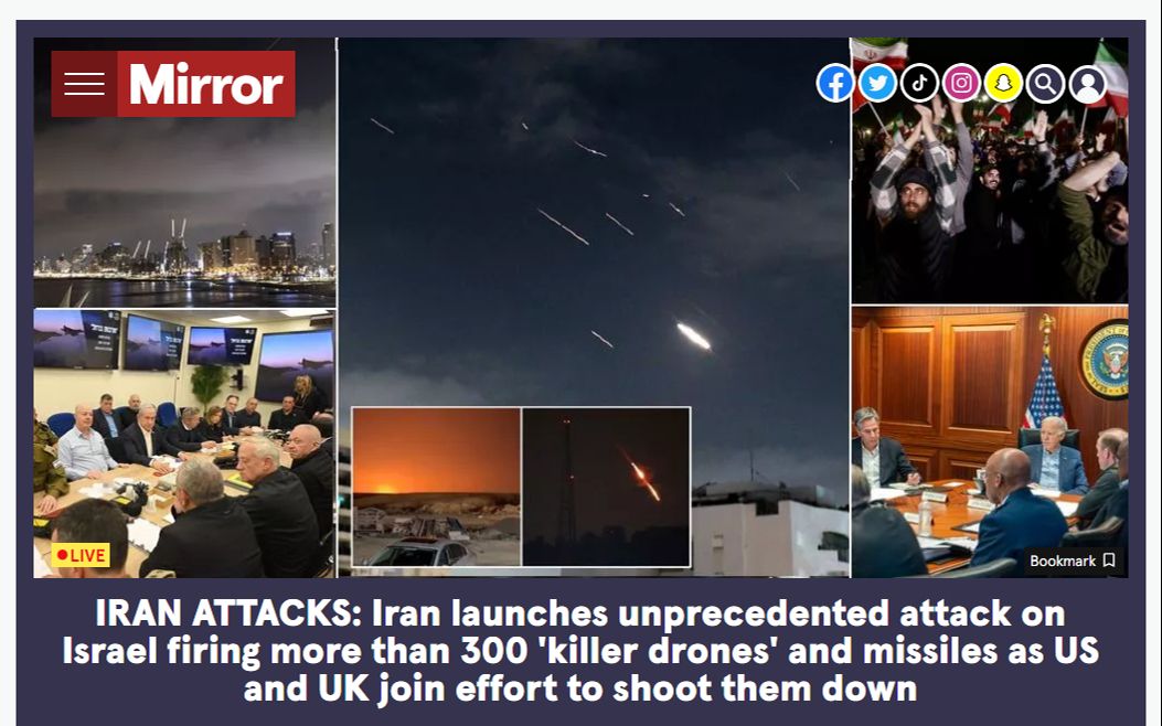 İran'ın İsrail saldırıları dış basın manşetlerinde - 7. Resim