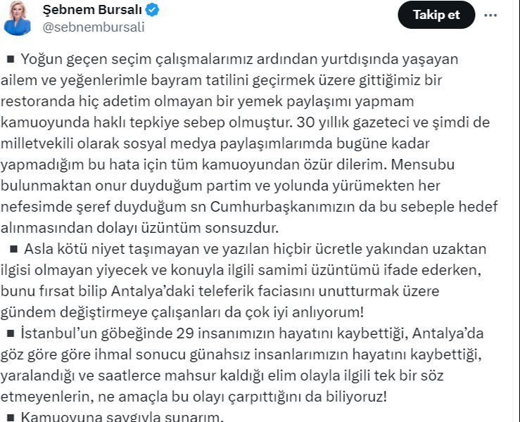 Istakoz hikayesi paylaşan AK Parti milletvekili Şebnem Bursalı hakkında - 2. Resim