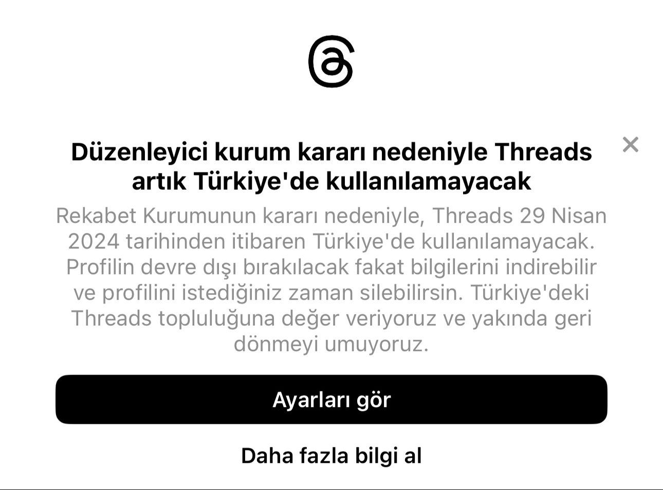Rekabet Kurumu'nun kararına göre Threads kapatılıyor! Rekabet Kurumu'nun kararına göre Threads kapatılıyor! - 1. Resim