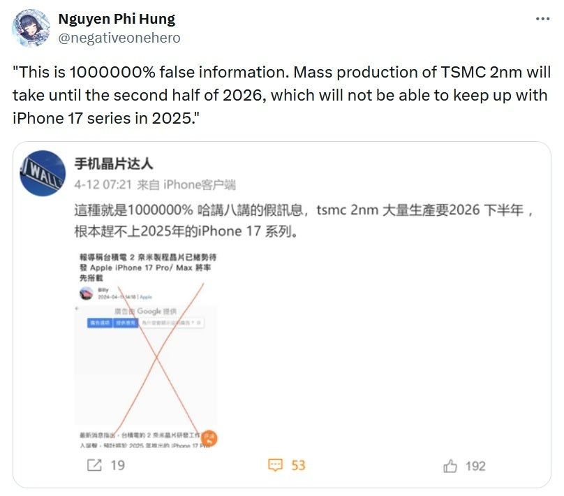 TSMC, 2026'da çıkacak olan iPhone 18 için 2nm çipleri yetiştiremeyebilir! TSMC, 2026'da çıkacak olan iPhone 18 için 2nm çipleri yetiştiremeyebilir! - 1. Resim