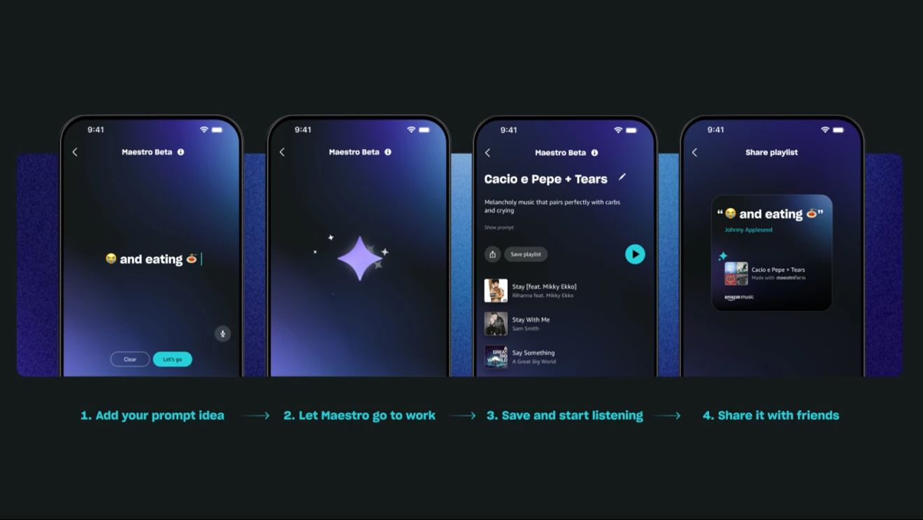 Amazon Music yeni çalma listesi oluşturucu yapay zekası Maestro'yu piyasaya sürdü! Amazon Music yeni çalma listesi oluşturucu yapay zekası Maestro'yu piyasaya sürdü! - 1. Resim