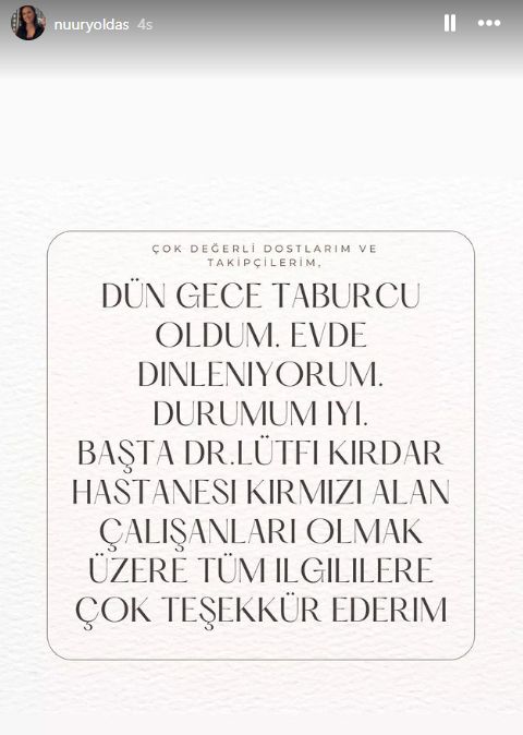 Fenalaşarak hastaneye kaldırılan Nur Yoldaş’tan haber var - 2. Resim