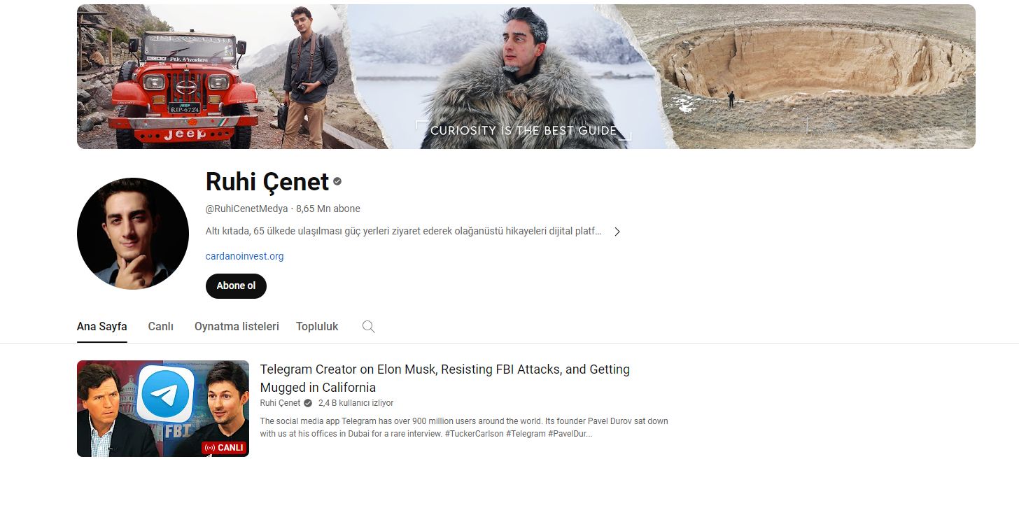 Ruhi &Ccedil;enet'in geri aldığı YouTube kanalı tekrar &ccedil;alındı! - 1. Resim