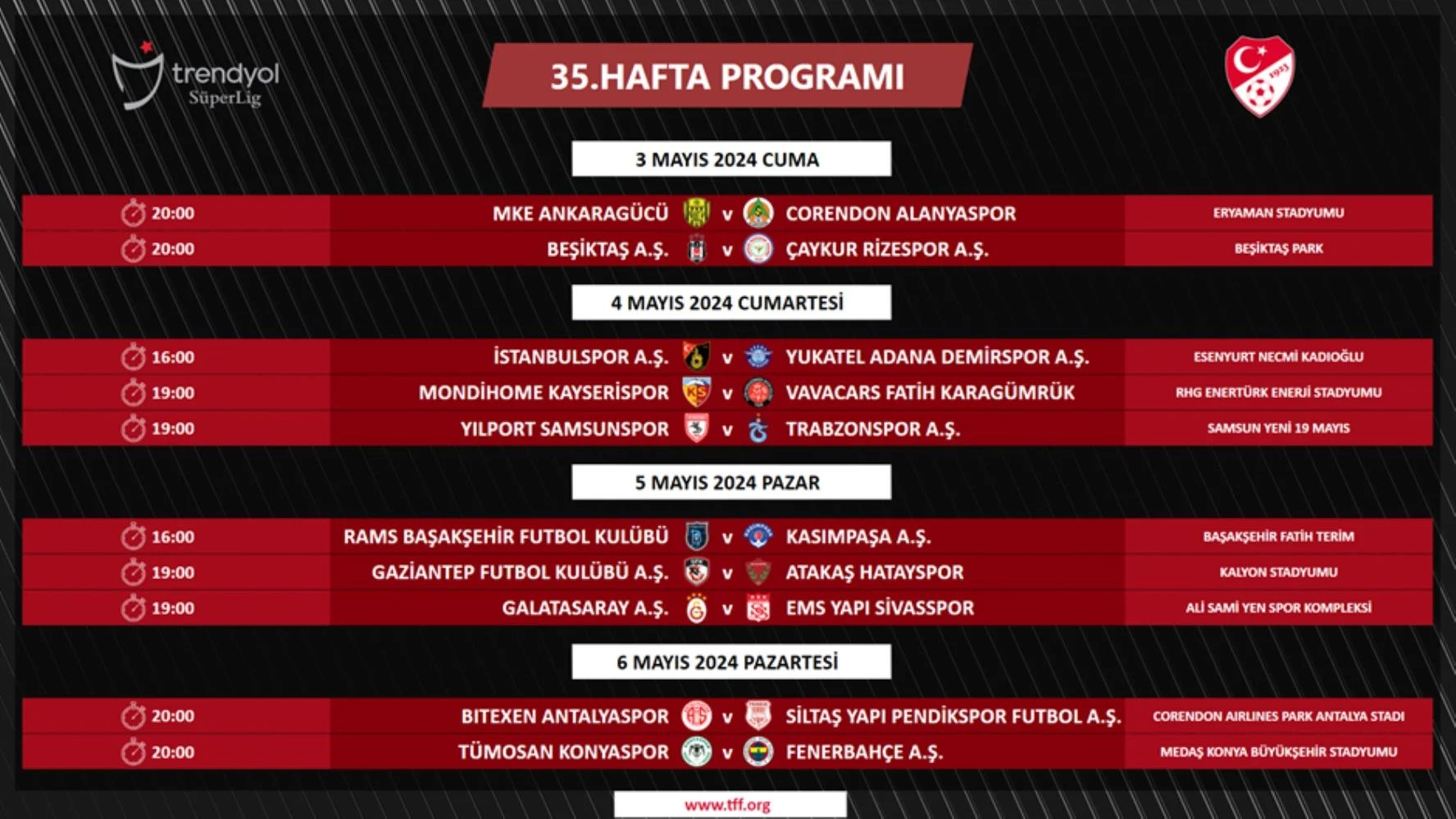 Fenerbahçe-Beşiktaş derbisi 27 Nisan Cumartesi günü saat 19.00’da oynanacak - 3. Resim
