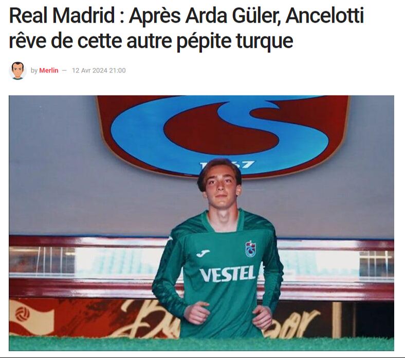 Real Madrid Arda Güler'den sonra bir Türk'e daha kancayı taktı! Trabzonspor'a piyango vuracak Real Madrid Arda Güler'den sonra bir Türk'e daha kancayı taktı! Trabzonspor'a piyango vuracak - 1. Resim