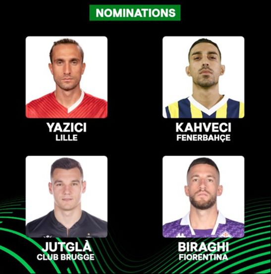 İrfan Can Kahveci ile Yusuf Yazıcı karşı karşıya! UEFA her ikisini de aday gösterdi İrfan Can Kahveci ile Yusuf Yazıcı karşı karşıya! UEFA her ikisini de aday gösterdi - 1. Resim