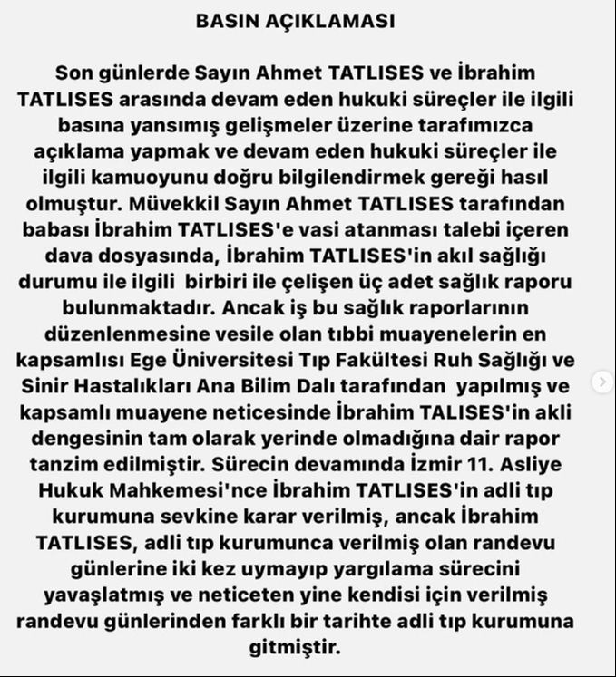 Ünlü türkücü çileden çıkacak! Oğlu Ahmet Tatlıses’in avukatı: İbrahim Tatlıses'in akli dengesi yerinde değil - 2. Resim