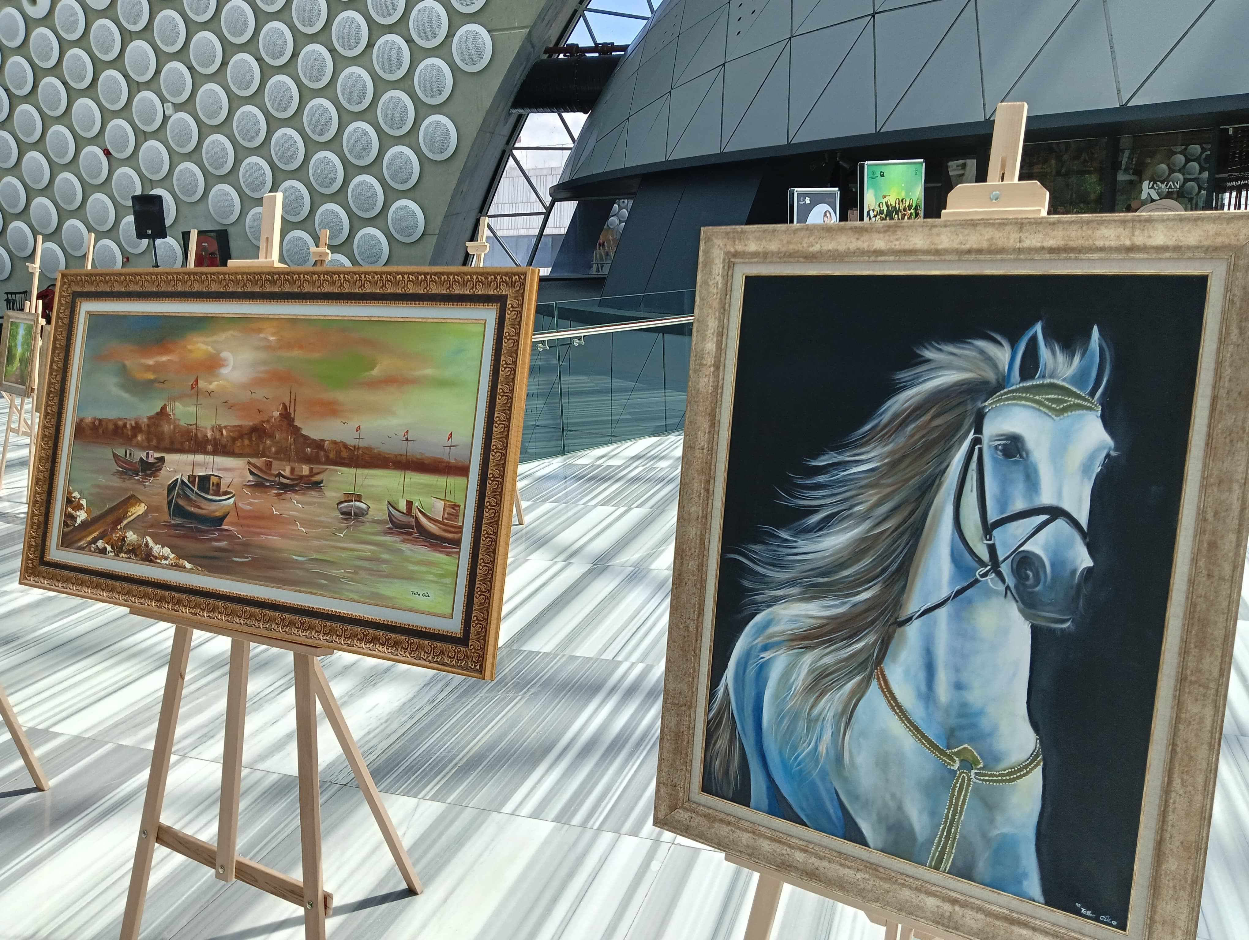 12 yaşındaki ressam şehit babası anısına sergi açtı: Resimlerimi babam için çizdim! 12 yaşındaki ressam şehit babası anısına sergi açtı: Resimlerimi babam için çizdim! - 3. Resim