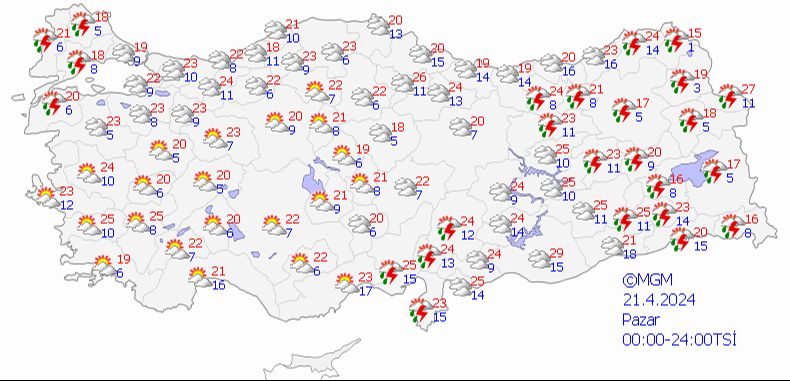 Meteoroloji'den tam 45 kent için sarı kodlu uyarı! Sağanak ve fırtına çok kuvvetli olacak Meteoroloji'den tam 45 kent için sarı kodlu uyarı! Sağanak ve fırtına çok kuvvetli olacak - 2. Resim