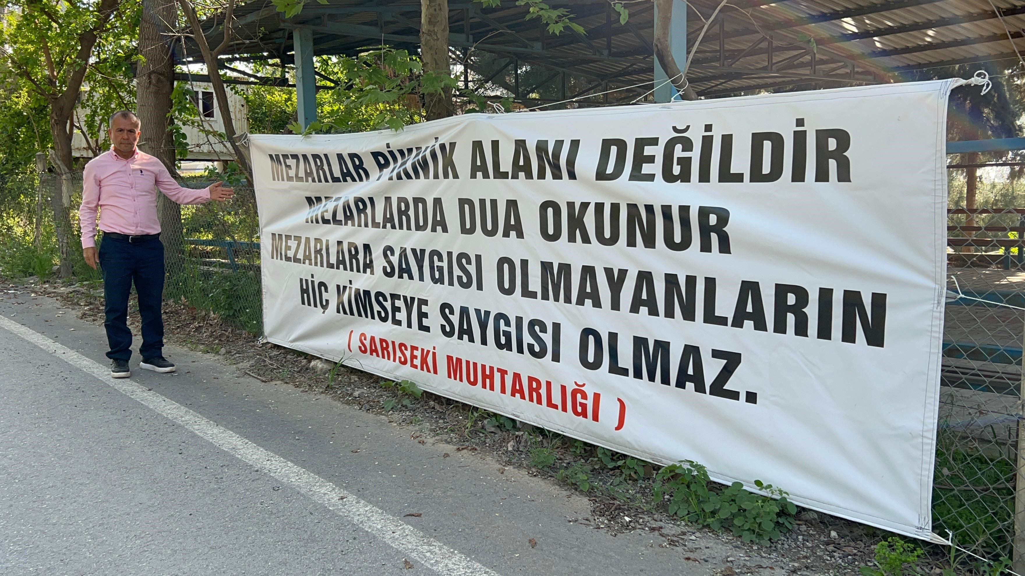 Yeni muhtar icraata hızlı başladı! Pikniği yasakladı, her yere pankart astı Yeni muhtar icraata hızlı başladı! Pikniği yasakladı, her yere pankart astı - 1. Resim