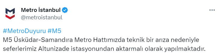 24 Nisan M5 Üsküdar-Samandıra metro hattında yolcusuz iki trenin teması sonucu yaşanan arıza henüz düzelmedi M5 Üsküdar-Samandıra metro hattındaki teknik arıza henüz düzelmedi - 1. Resim