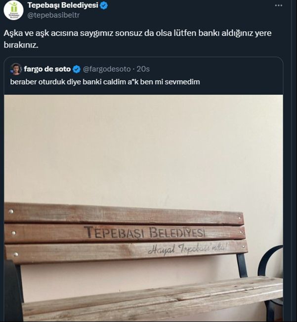 "Bankı çaldım" diyen vatandaşa belediyenin cevabı viral oldu - 1. Resim