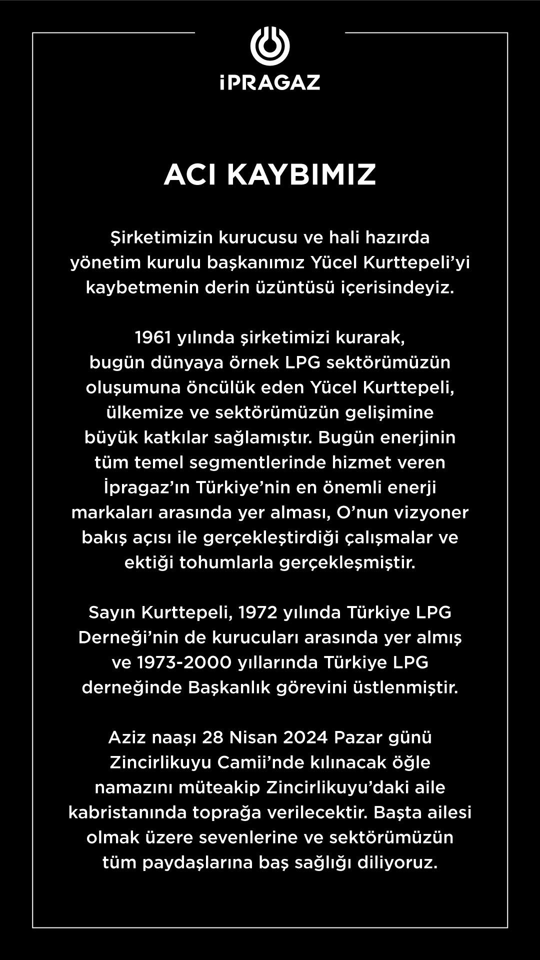 İpragaz'ın kurucusu Y&uuml;cel Kurttepeli hayatını kaybetti - 1. Resim