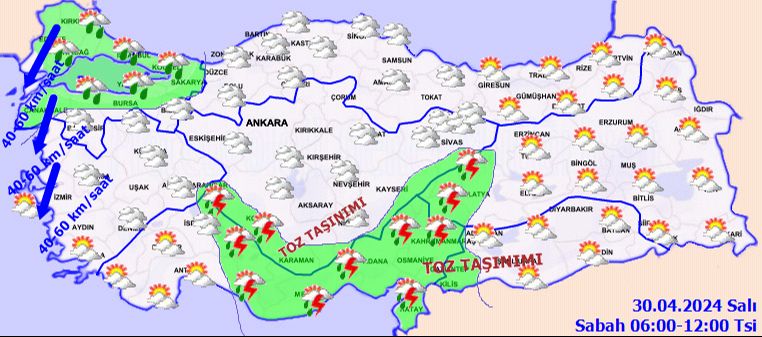 Fırtına, sağanak, toz taşınımı... Meteoroloji uyardı, O bölgeler alarm verdi! - 3. Resim
