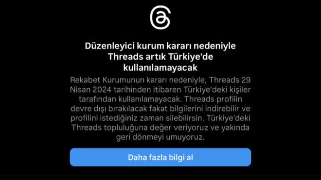 Meta'dan Türkiye'ye veda: Threads platformu kapatıldı! Meta'dan Türkiye'ye veda: Threads platformu kapatıldı! - 1. Resim