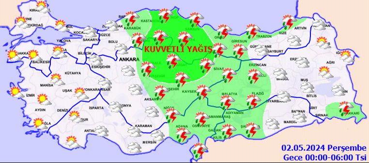 Meteoroloji alarm verdi, o illerde yaşayanlar dikkat! Gök gürültülü sağanak geliyor Meteoroloji alarm verdi, o illerde yaşayanlar dikkat! Gök gürültülü sağanak geliyor - 2. Resim