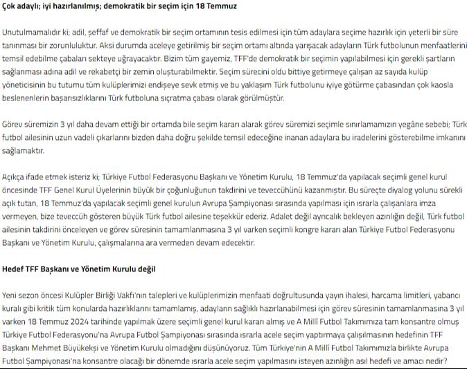 Büyükekşi yönetimi geri adım atmıyor! TFF'den flaş açıklama: 18 Temmuz'a kadar görevimizin başındayız TFF'den flaş açıklama: 18 Temmuz'a kadar görevimizin başındayız - 2. Resim
