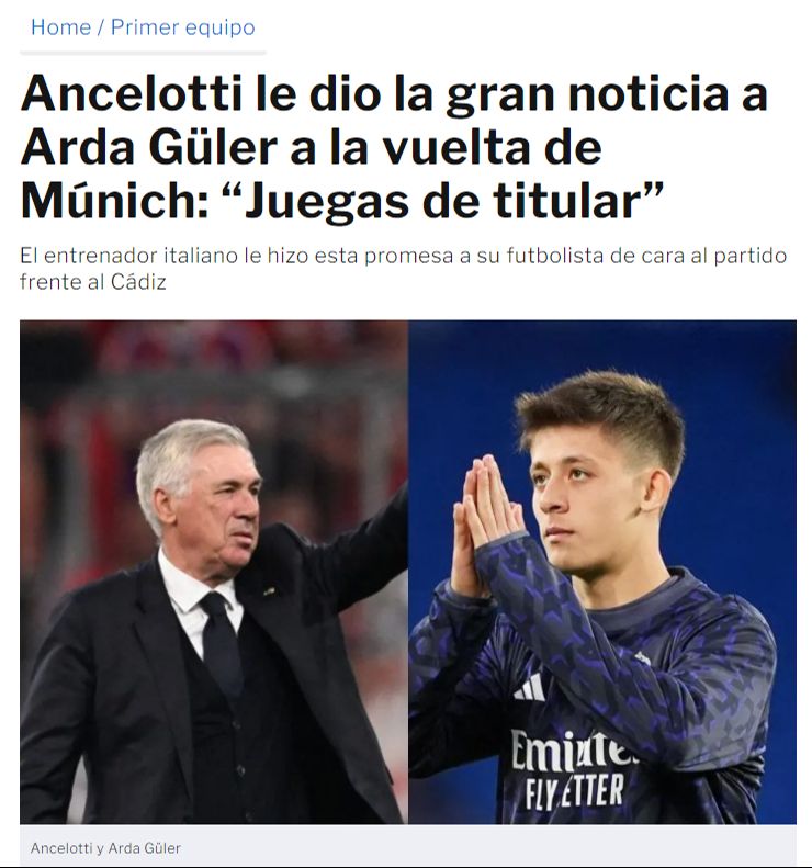 Ancelotti Arda Güler'i kenara çekti müjdeyi verdi! Tam Real Madrid'den ayrılması beklenirken... - 1. Resim