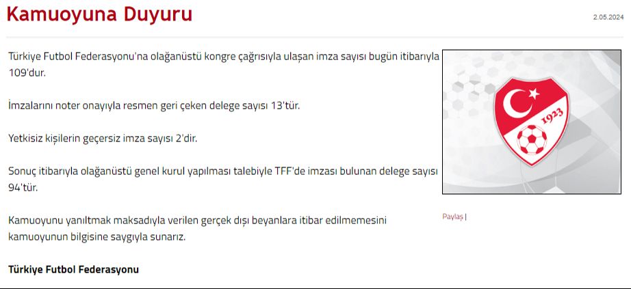 İmza kaosu devam ediyor! TFF ve kulüplerden karşılıklı açıklamalar - 1. Resim