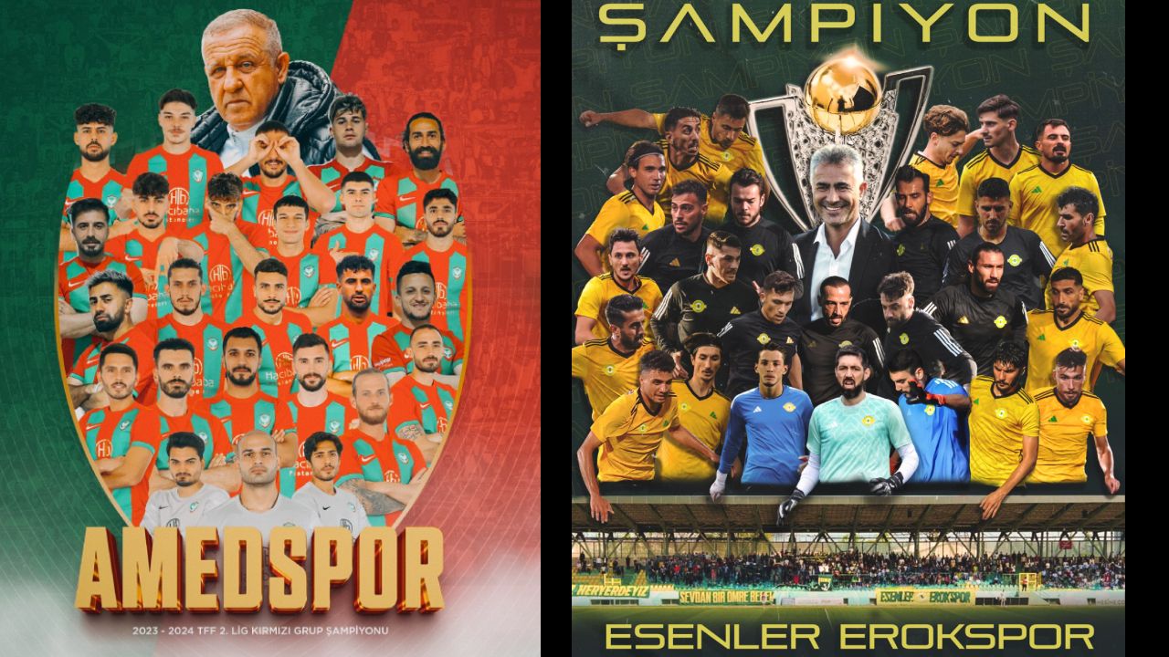 Amedspor ve Esenler Erokspor, şampiyon olarak TFF 1. Lig'e yükseldi - 1. Resim