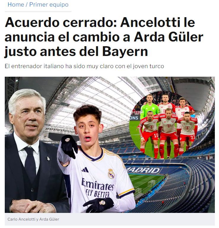 Ancelotti ile Arda Güler bir kez daha özel olarak görüştü: "Hazır ol..." Bayern Münih maçı öncesi ateşi yaktı - 1. Resim