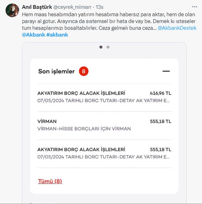 Akbank müşterileri şokta! Çok sayıda kişi hesabından habersiz para çekildiğini belirtiyor - 5. Resim