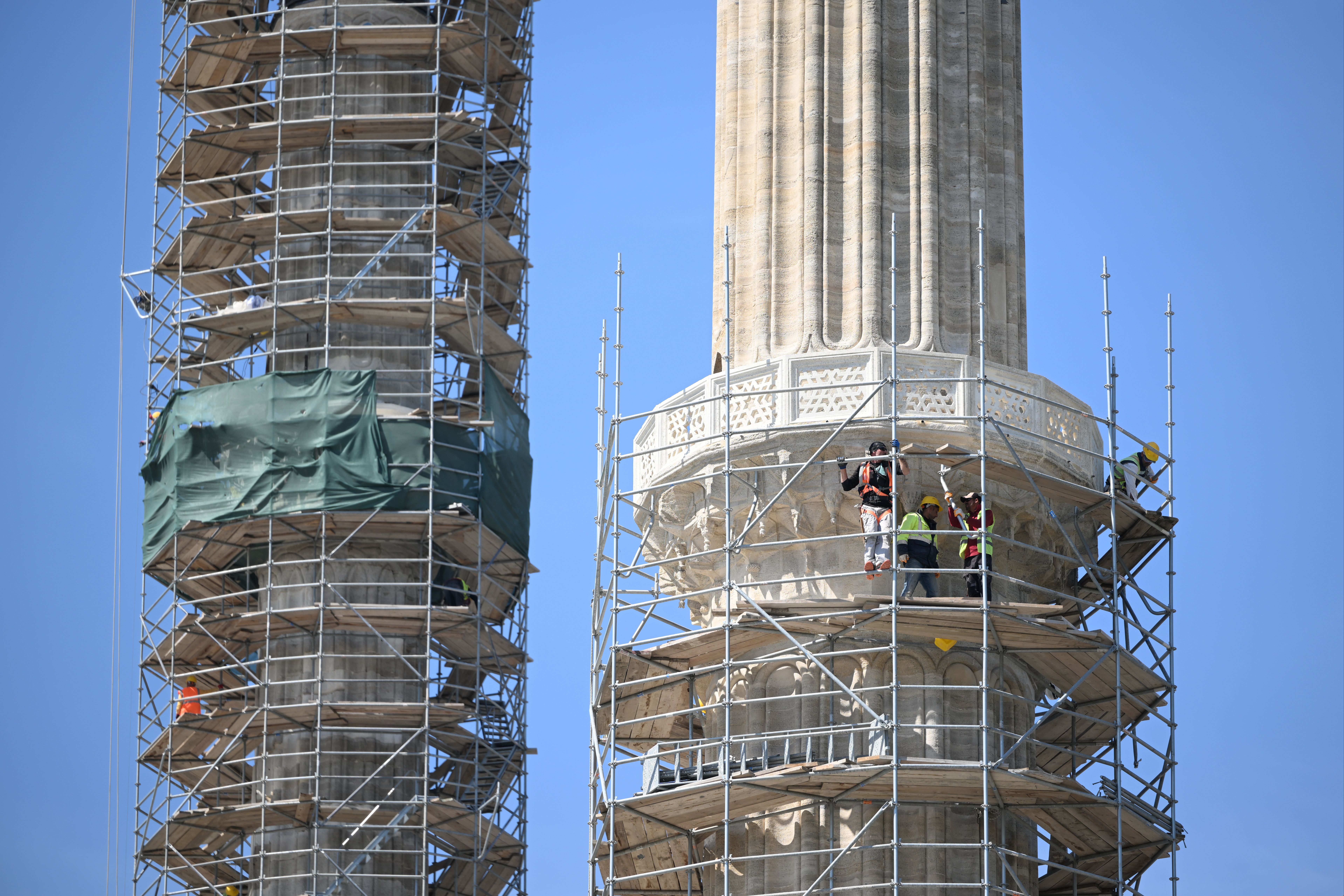 En çok minareleri yıpranmış! Selimiye Camisi'nde neler yapılıyor? - 2. Resim