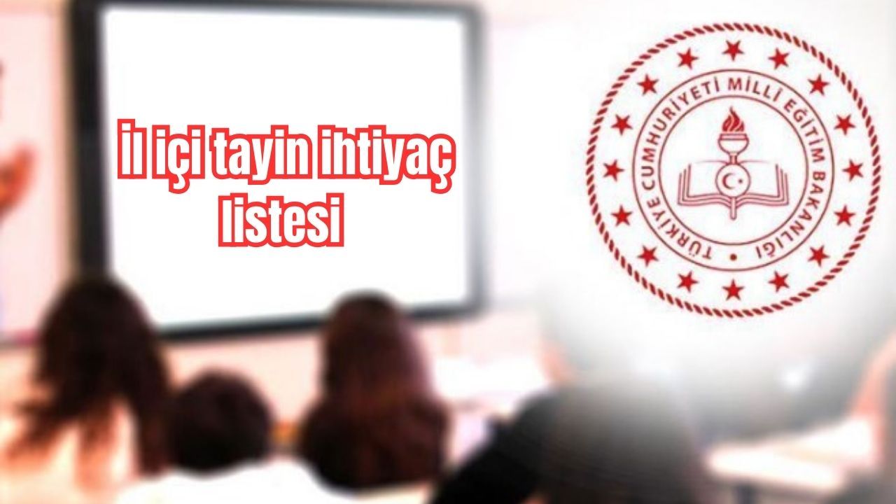 Öğretmen il içi tayin başvuruları bugün (13 Mayıs) başlıyor! 2024 MEB listesi Öğretmen il içi tayin başvuruları bugün (13 Mayıs) başlıyor! 2024 MEB listesi - 1. Resim