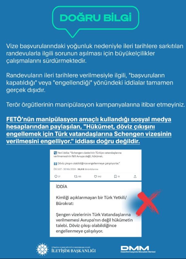 Bulgaristan Türk vatandaşlarına vize vermeyecek iddialarına Dezenformasyonla Mücadele Merkezi'nden yalanlama Bulgaristan Türk vatandaşlarına vize vermeyecek iddialarına Dezenformasyonla Mücadele Merkezi'nden yalanlama - 2. Resim