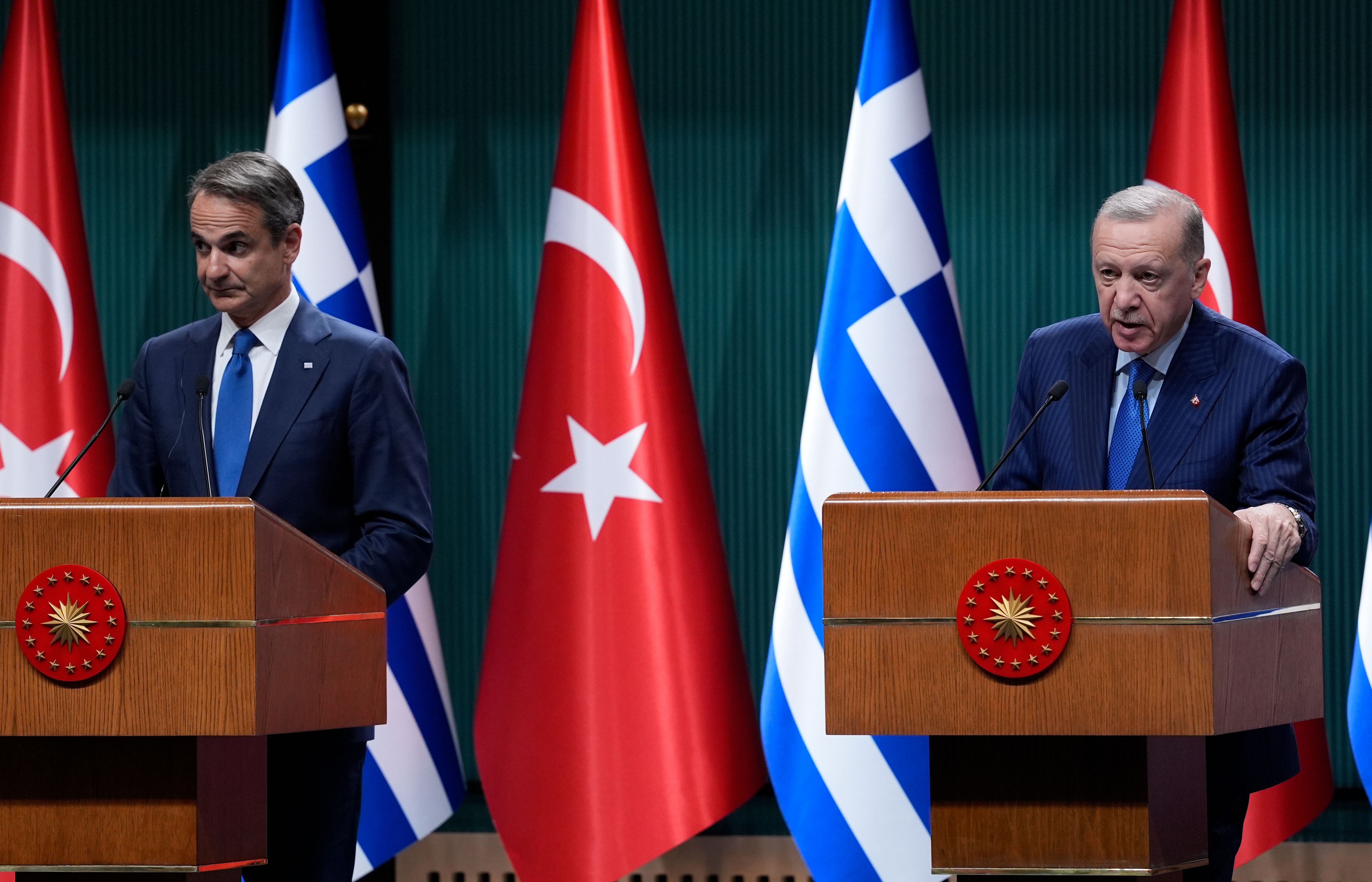 Miçotakis'i kabul eden Erdoğan'dan yeni dönem mesajı: Çözülemeyecek hiçbir problem yok - 1. Resim