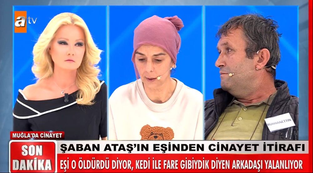 Müge Anlı'da Emine Ataş ile Burhanettin Öztürk'ün Şaban Ataş'ı nasıl öldürdüklerini itiraf ettiği kısım yeni bölümde yayınlandı Müge Anlı'da Emine Ataş ile Burhanettin Öztürk'ün Şaban Ataş'ı nasıl öldürdüklerini anlattığı kısım yeni bölümde yayınlandı - 1. Resim