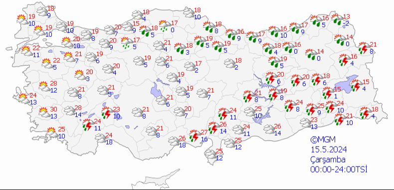 Meteoroloji il il açıkladı! Sıcaklık artacak, sağanak devam edecek - 1. Resim