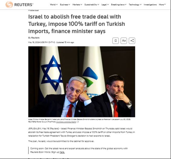 Türkiye'nin ambargo kararına İsrail'den misilleme - 1. Resim