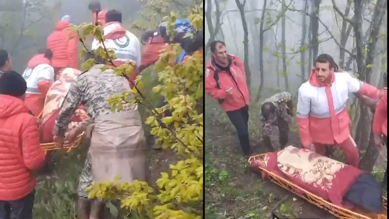 Reisi dahil beraberindeki heyetten kurtulan yok! İşte enkazdan en net görüntü Düşen helikopterin enkazı bulundu! Reisi dahil beraberindeki heyetten kurtulan yok - 1. Resim