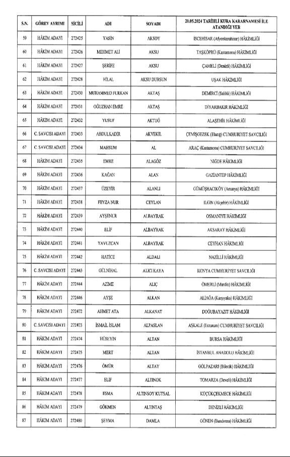 HSK kararnamesi Resmi Gazete'de: 1.044 hakim ve savcı atandı HSK kararnamesi Resmi Gazete'de: 973 hakim ve savcı atandı - 3. Resim