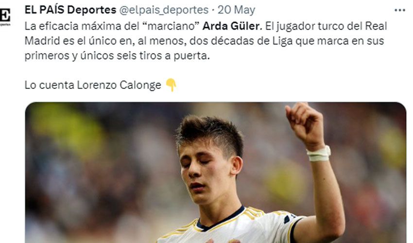 İspanya'da Messi sonrası bir ilk gerçekleşti! Dünya basını Arda Güler'i konuşuyor İspanya'da Messi sonrası bir ilk gerçekleşti! Dünya basını Arda Güler'i konuşuyor - 1. Resim