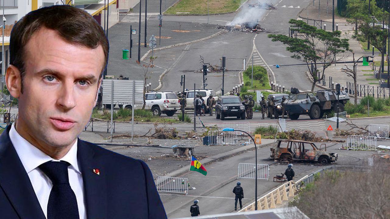 Macron&#039;un ziyareti öncesi tansiyon yükseldi! Okullar kundaklandı, araçlar ateşe verildi