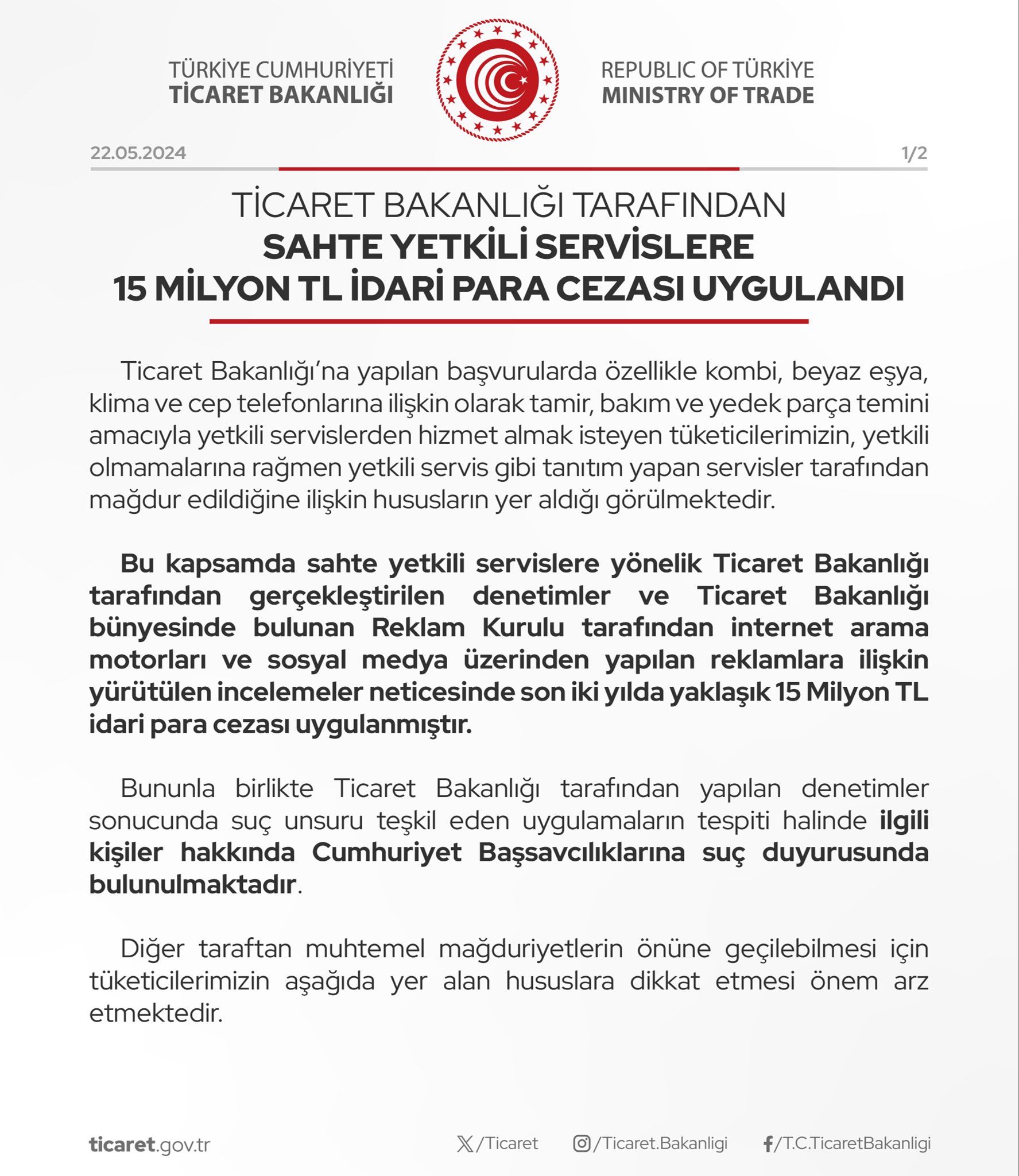 Sahte arama sonuçlarına dikkat! Sahte yetkili servislere 15 milyon TL ceza!  Sahte yetkili servislere 15 milyon TL ceza!  - 1. Resim