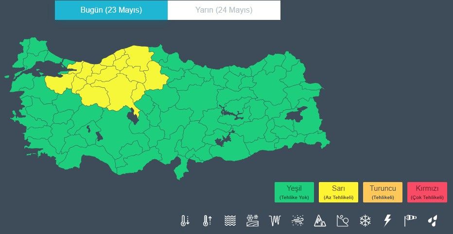 Çok kuvvetli geliyor! 15 il için sarı kodlu uyarı Çok kuvvetli geliyor! 15 il için sarı kodlu uyarı - 1. Resim
