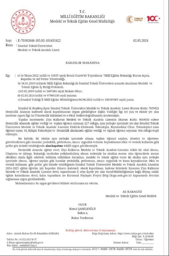 MEB’in açtığı okul, MEB kararıyla kapanıyor... Veliler tepkili: İTÜ lisesi kapanmasın bu yanlıştan dönün - 1. Resim