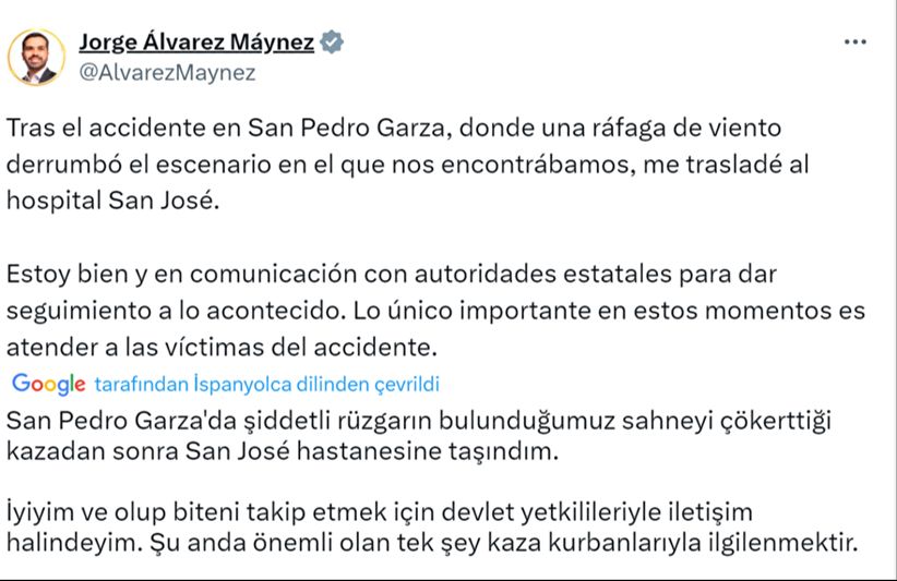 Meksika'da devlet başkan adayı Maynez'in mitingi ölüm pazarına döndü: Dev ekran devrildi!  Ölü ve yaralılar var - 2. Resim