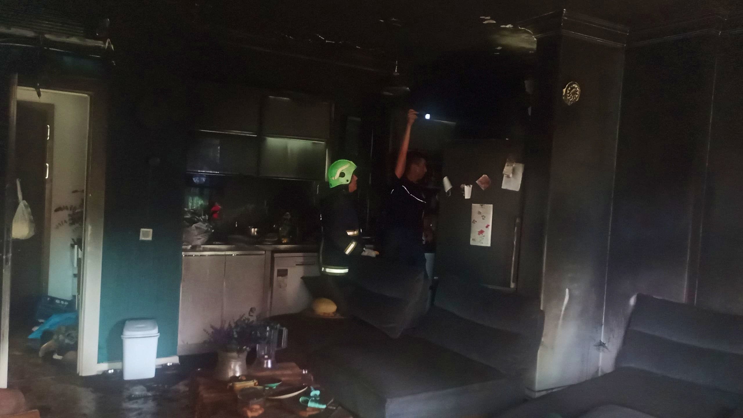 Duygulandıran vefa! Dumandan zehirlenen köpeklere kendi oksijen maskelerini taktılar - 1. Resim