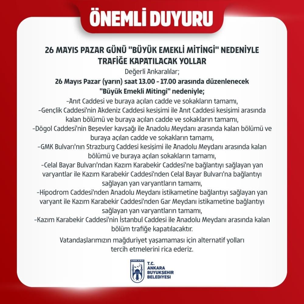 Emekliler zam talebiyle başkentte toplanıyor... 