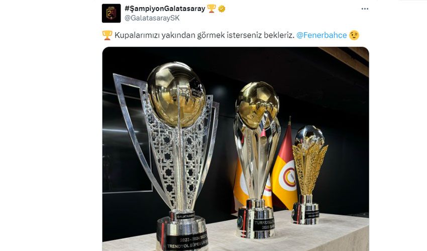 Galatasaray'dan Fenerbahçe'ye davet! Resmi hesaptan yapılan paylaşım gündem oldu Galatasaray'dan Fenerbahçe'ye davet! Resmi hesaptan yapılan paylaşım gündem oldu - 1. Resim