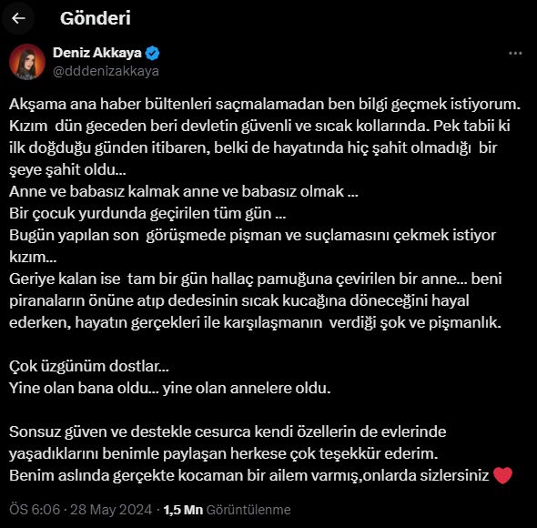 Deniz Akkaya koruma altındaki kızı hakkında konuştu, son durumunu anlattı Deniz Akkaya koruma altındaki kızı hakkında konuştu, son durumunu anlattı - 1. Resim
