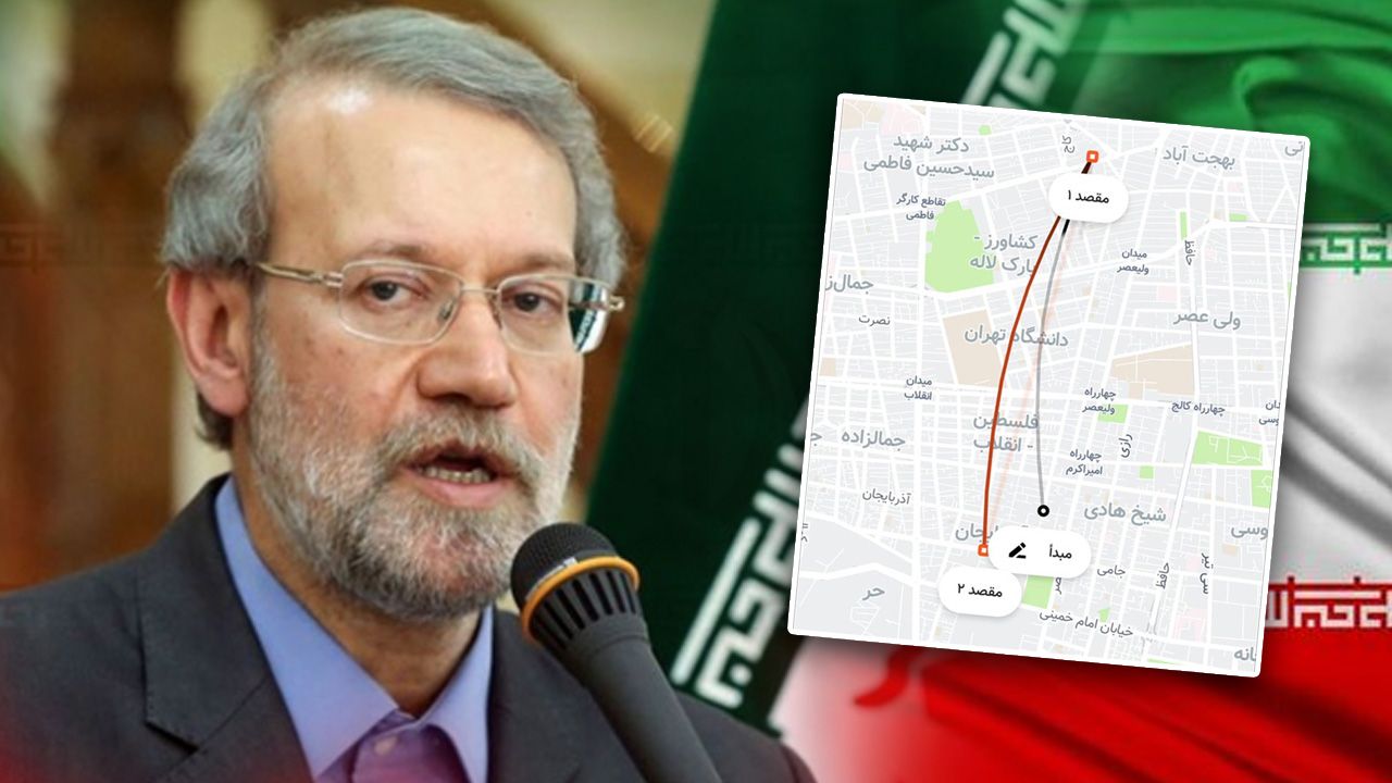 İran&#039;da Reisi sonrası için bir aday daha! Eski Meclis Başkanı Laricani harita ile ima etti