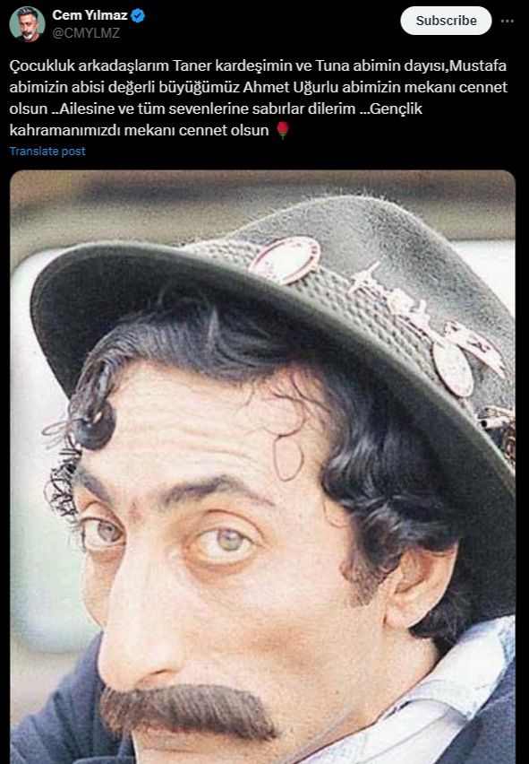 Tabutta Rövaşata filminde oynayan Mustafa Uğurlu'nun abisi Ahmet Uğurlu hayatını kaybetti Tabutta Rövaşata filminde oynayan 71 yaşındaki Ahmet Uğurlu hayatını kaybetti - 1. Resim